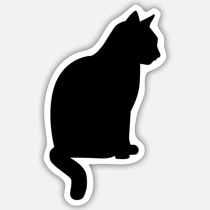 Katze - Sticker Größe S (10 x 10 cm) - Mattweiß