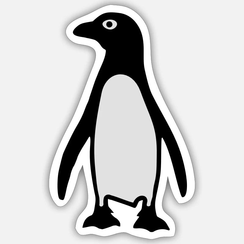 Pinguin - Sticker Größe S (10 x 10 cm) - Mattweiß