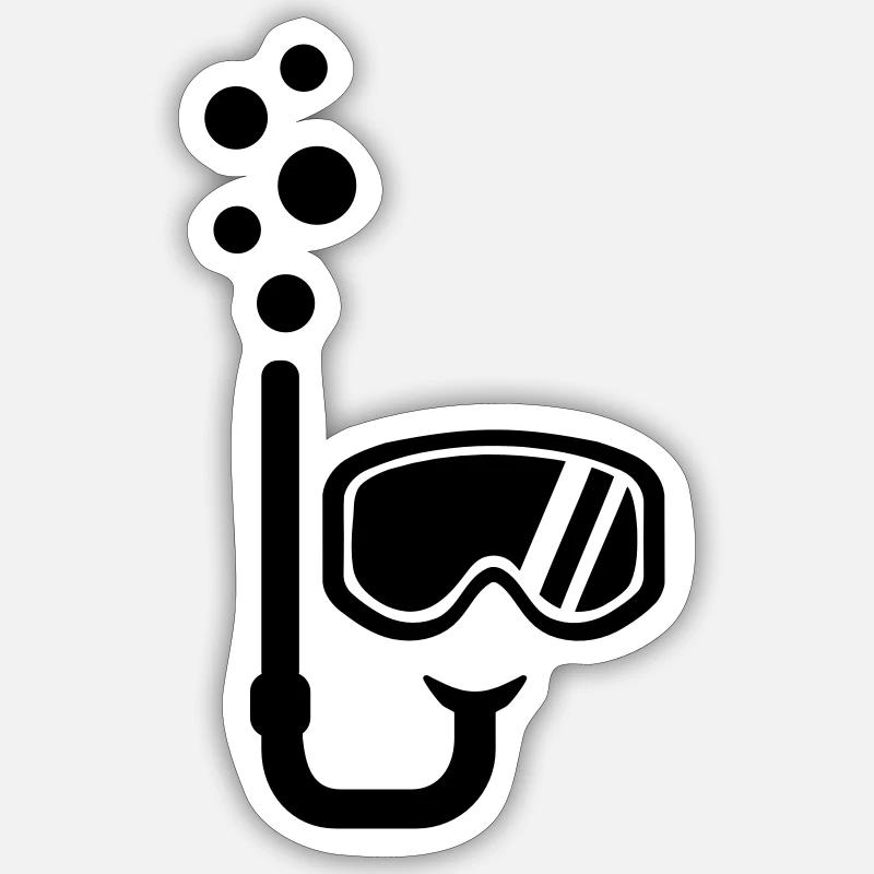 Snorkeling - Sticker size S (10 x 10 cm) - white matte