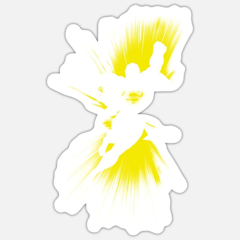Superman Shadow - Sticker størrelse S (10 x 10 cm) - mat hvid