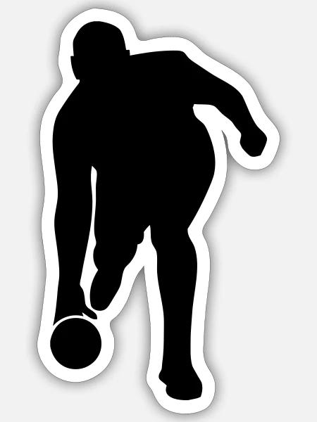 Kegeln - Kegler - Bowling - Sticker Größe S (10 x 10 cm) - Mattweiß