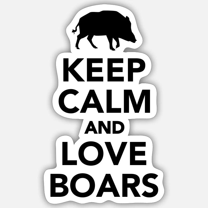 Wild boar - Sticker size S (10 x 10 cm) - white matte