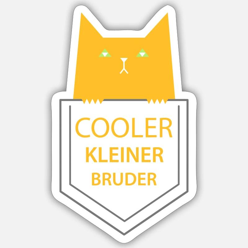 Cool petit frère - Sticker taille S (10 x 10 cm) - blanc mat