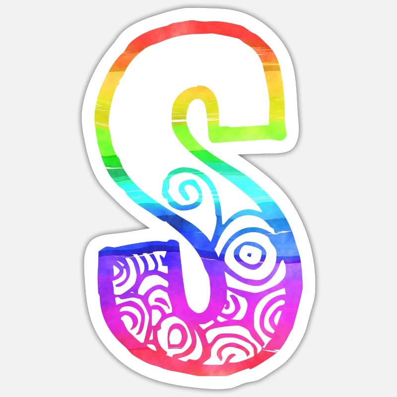 rainbow s - Sticker size S (10 x 10 cm) - white matte