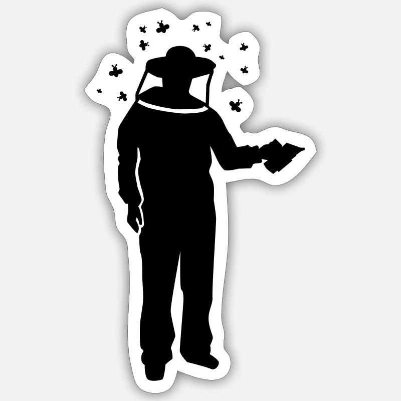 Imker - Sticker Größe S (10 x 10 cm) - Mattweiß