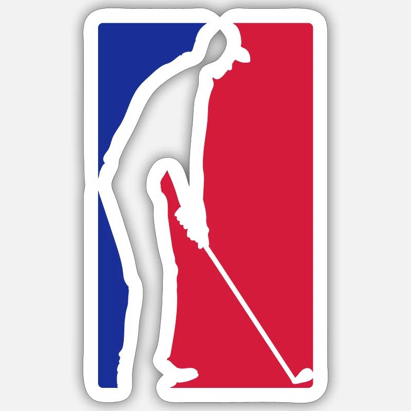 Blue Red Golf - Sticker size S (10 x 10 cm) - white matte