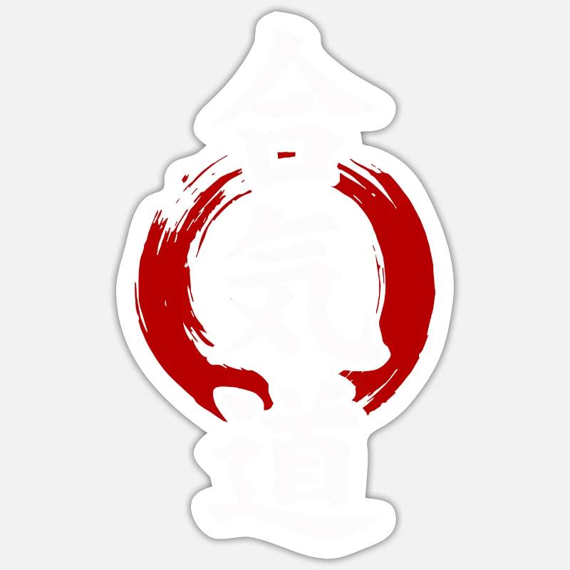 Enso Aikido - Sticker size S (10 x 10 cm) - white matte
