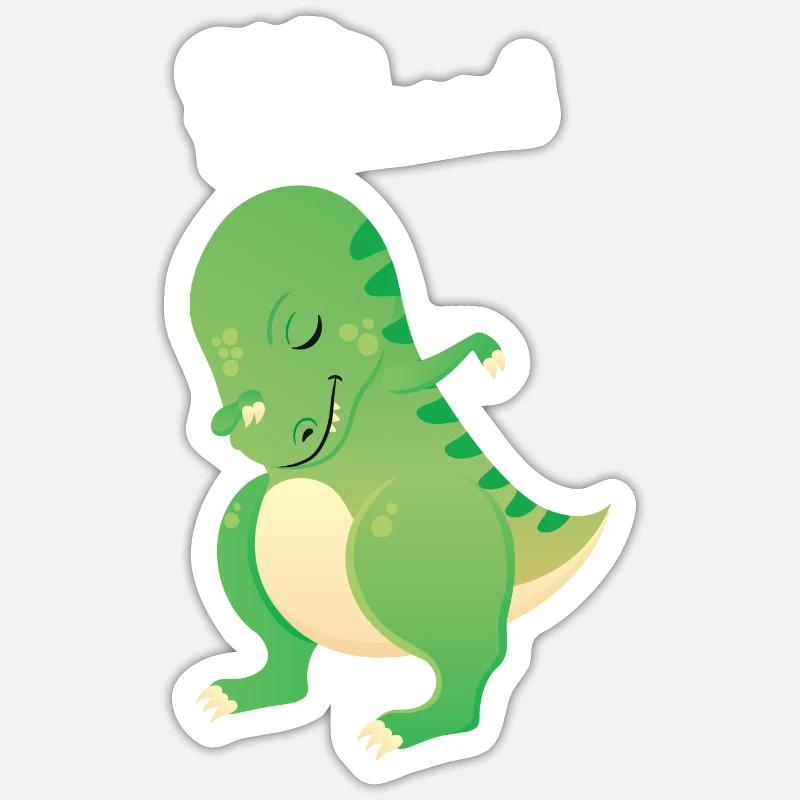 Ich Bin 1. Klasse - Einschulung Dinosaurier - Sticker Größe S (10 x 10 cm) - Mattweiß