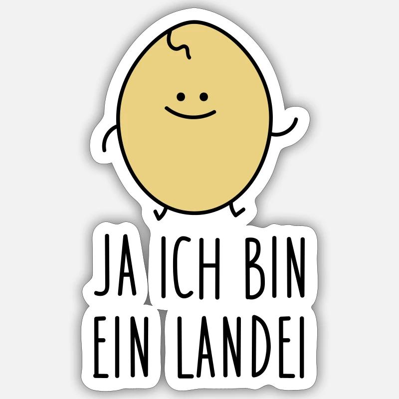 Ein Landei Sticker Größe S (10 x 10 cm)