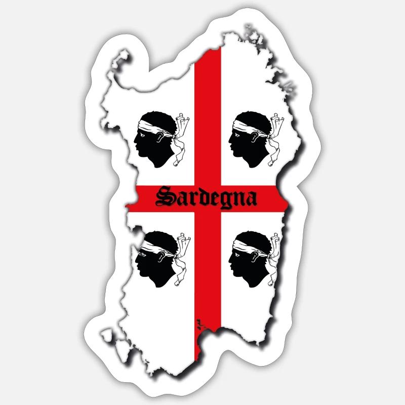 Saradinien - Sticker Größe S (10 x 10 cm) - Mattweiß