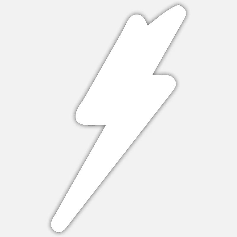 lightning - Sticker size S (10 x 10 cm) - white matte