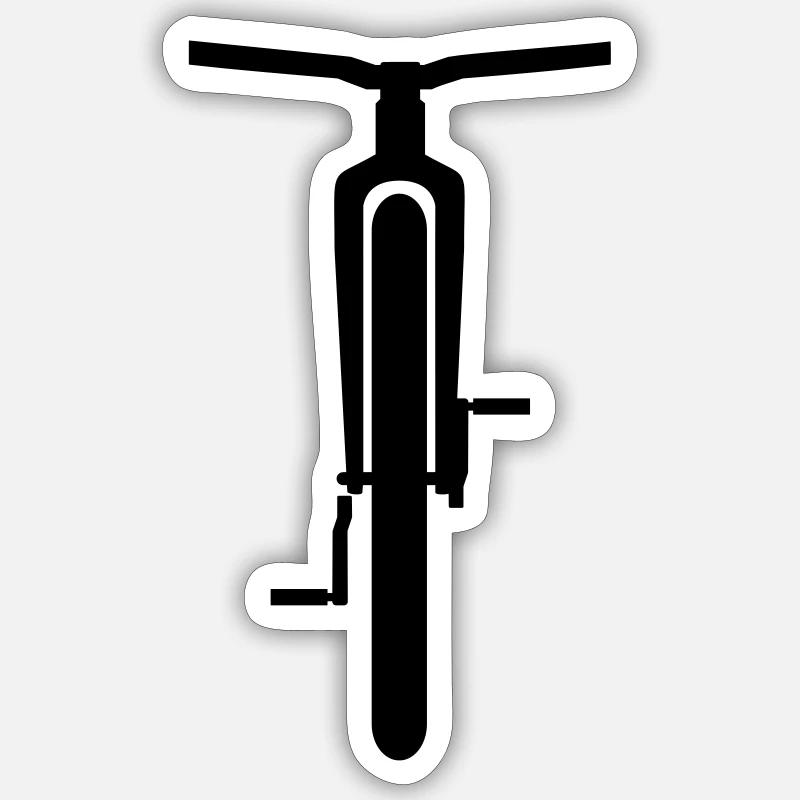 Avant de vélo - Sticker taille S (10 x 10 cm) - blanc mat