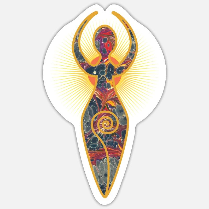spiral goddess e 227 - Sticker size S (10 x 10 cm) - white matte