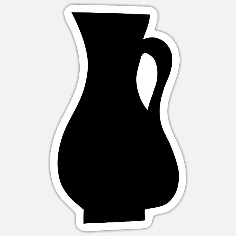 Objet d'art abstrait idée cadeau cruche Sticker taille S (10 x 10 cm)