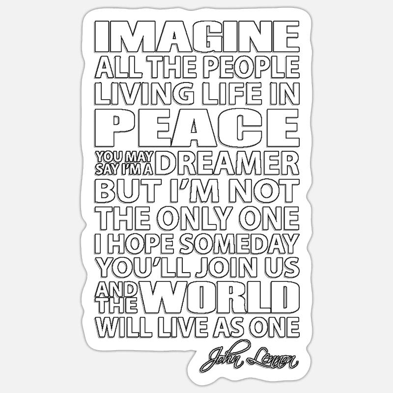 Imaginer - Sticker taille S (10 x 10 cm) - blanc mat