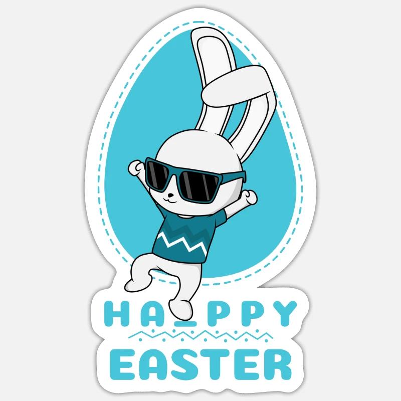 Happy Easter - Sticker size S (10 x 10 cm) - white matte
