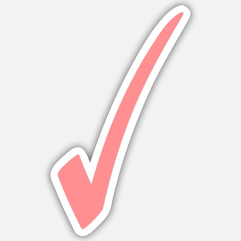 Check mark color Customizable Sticker size S (10 x 10 cm)