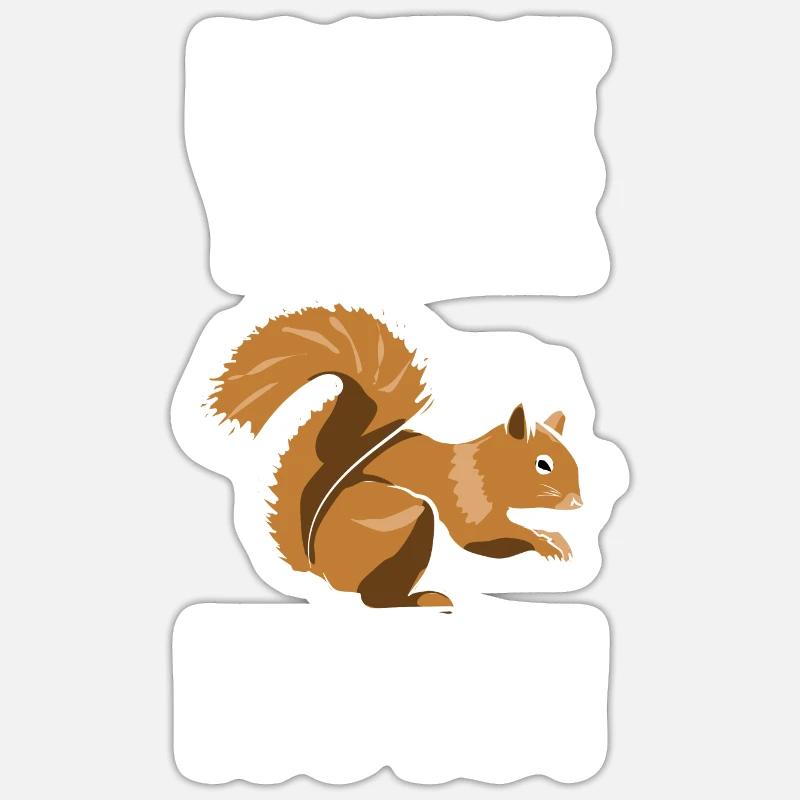 Squirrel Eichhörnchen Dieb Tierpfleger Sticker Größe S (10 x 10 cm)