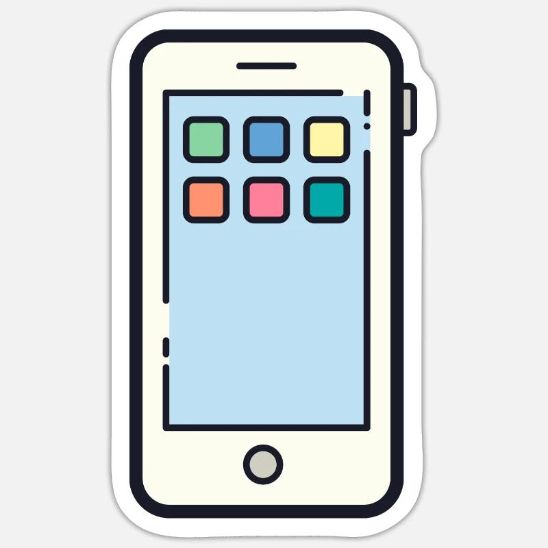 cellulaire - Sticker taille S (10 x 10 cm) - blanc mat