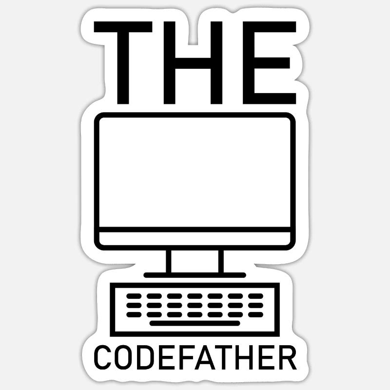 The Codefather 2 - Sticker taille S (10 x 10 cm) - blanc mat