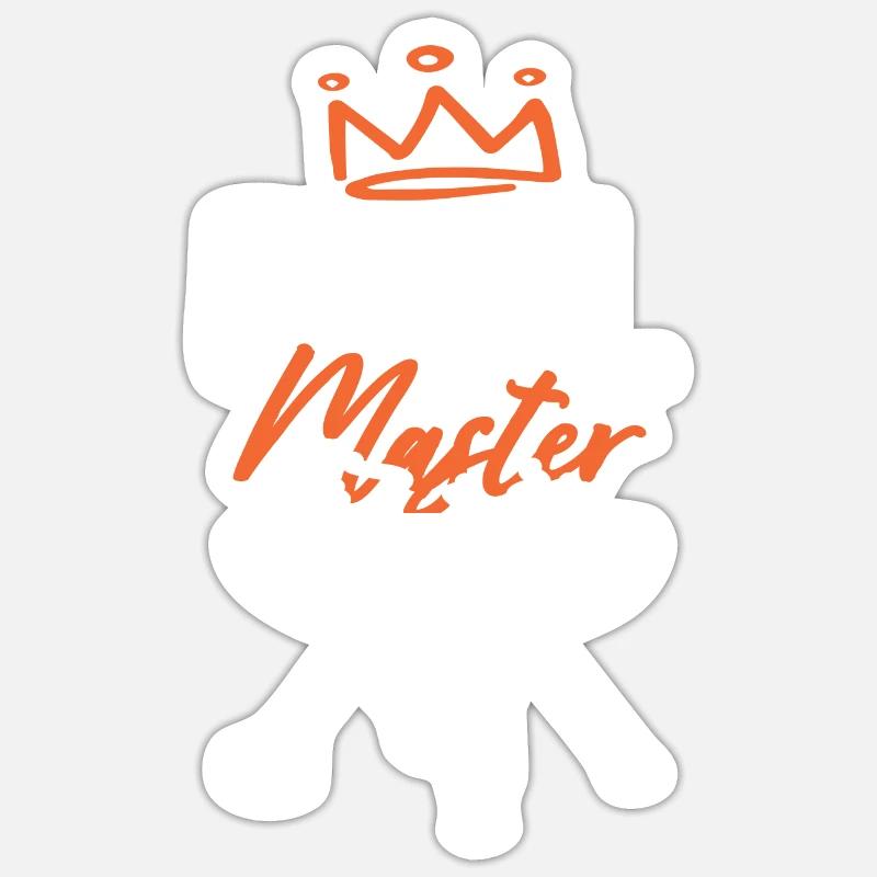 grill master - Sticker taille S (10 x 10 cm) - blanc mat