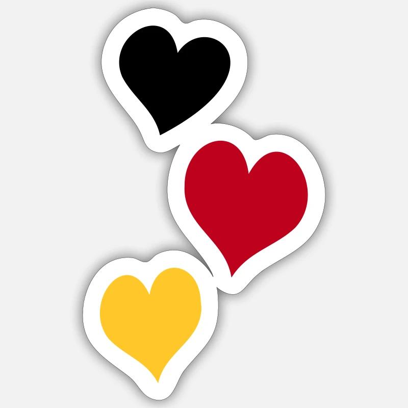 Three Hearts Sticker size S (10 x 10 cm)