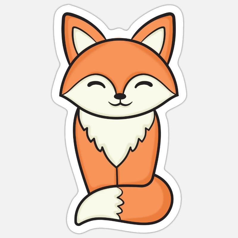 Fox Foxes - Sticker size S (10 x 10 cm) - white matte