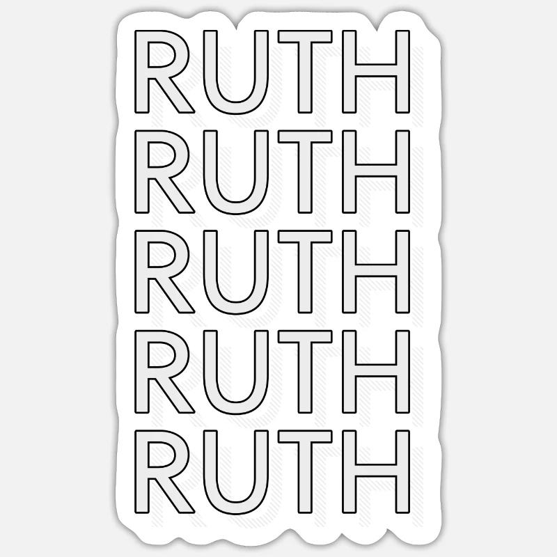 Ruth - Sticker Größe S (10 x 10 cm) - Mattweiß