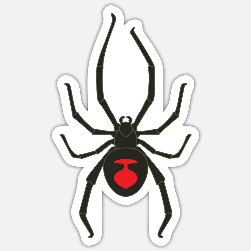 Schwarze Witwe - Sticker Größe S (10 x 10 cm) - Mattweiß
