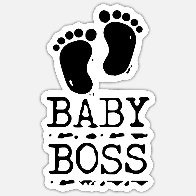 Pieds de bébé BABYBOSS - Sticker taille S (10 x 10 cm) - blanc mat