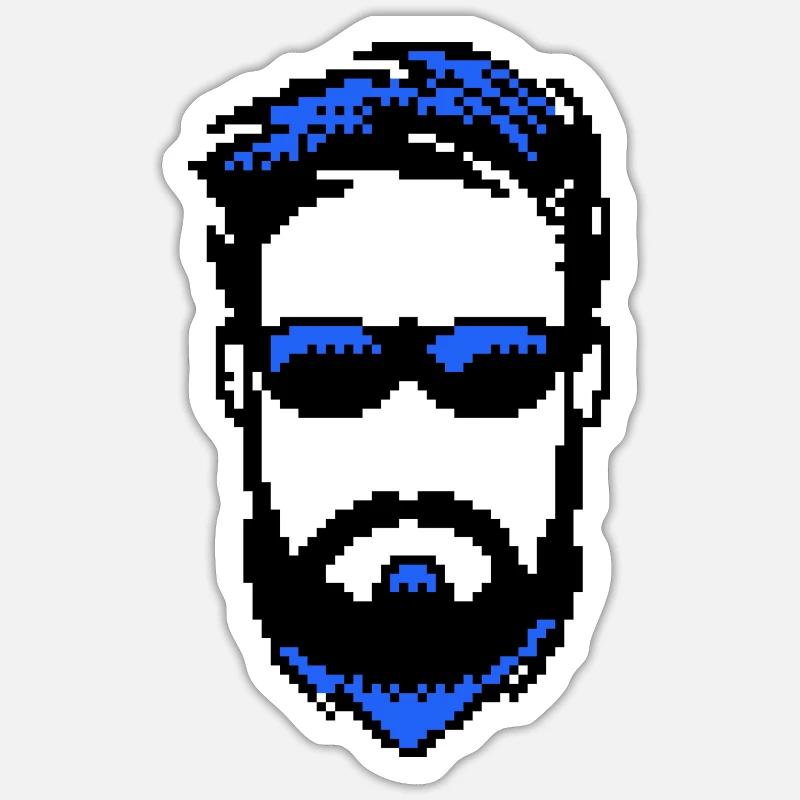Beard Wearer Masculinity Beard Goat's Beard - Sticker size S (10 x 10 cm) - white matte