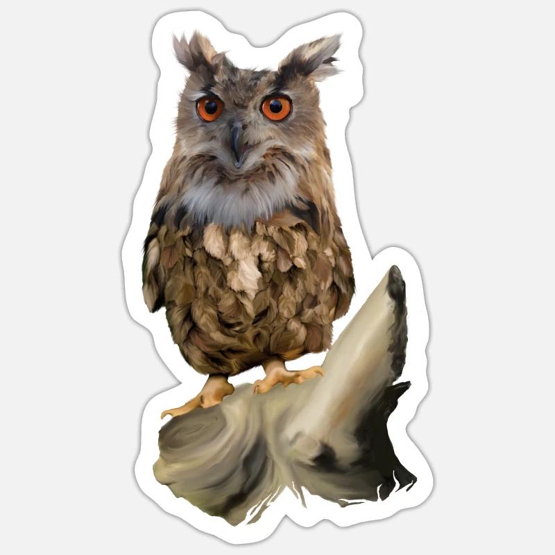 Eule Sticker Größe S (10 x 10 cm)