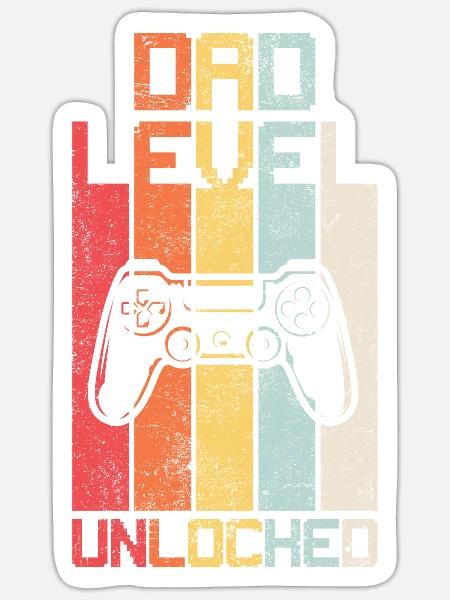 Vater Papa Vatertag Retro Vintage - Sticker Größe S (10 x 10 cm) - Mattweiß