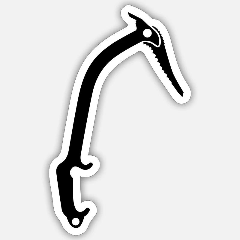 Kletterausrüstung eispickel Sticker Größe S (10 x 10 cm)