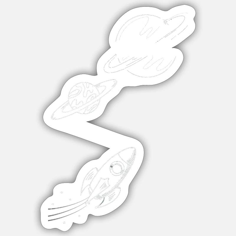 Collection d’espace - Sticker taille S (10 x 10 cm) - blanc mat