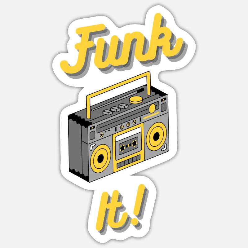 Funk It - Sticker size S (10 x 10 cm) - white matte