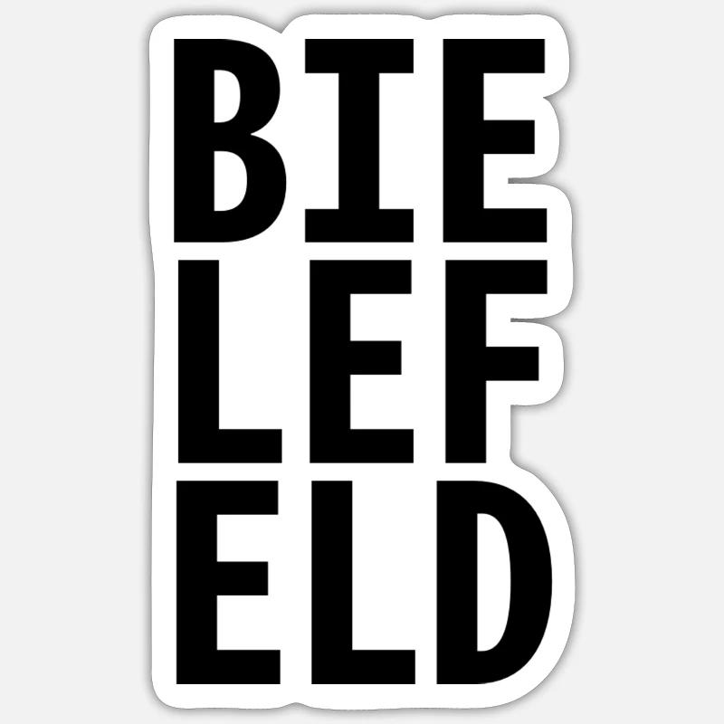 Bielefeld - Sticker Größe S (10 x 10 cm) - Mattweiß