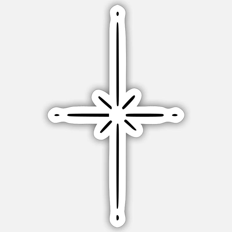 Star - Sticker size S (10 x 10 cm) - white matte