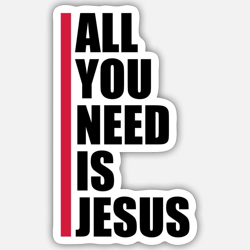 Strip Need Jesus Sticker size S (10 x 10 cm)