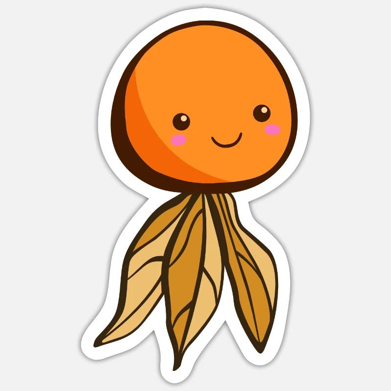 PrincessePhysalis - Sticker taille S (10 x 10 cm) - blanc mat