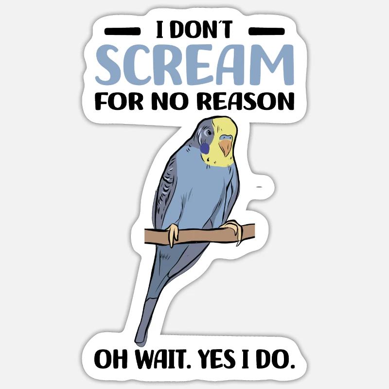 Perruche ondulée Sticker taille S (10 x 10 cm)