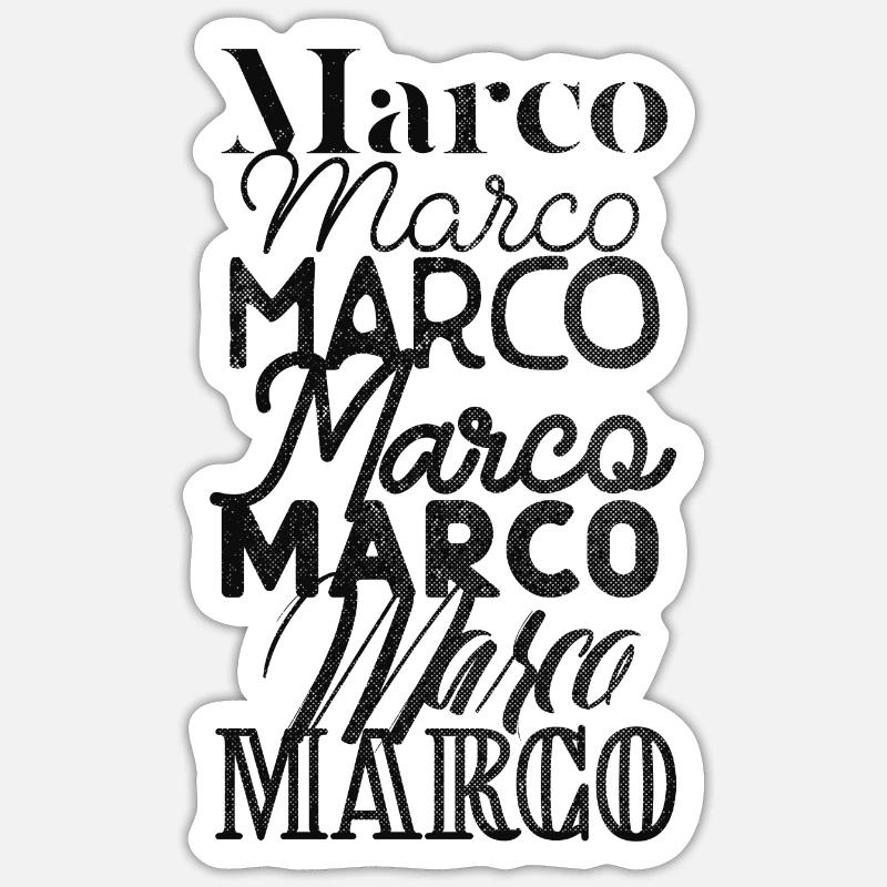 MARCO - Sticker taille S (10 x 10 cm) - blanc mat