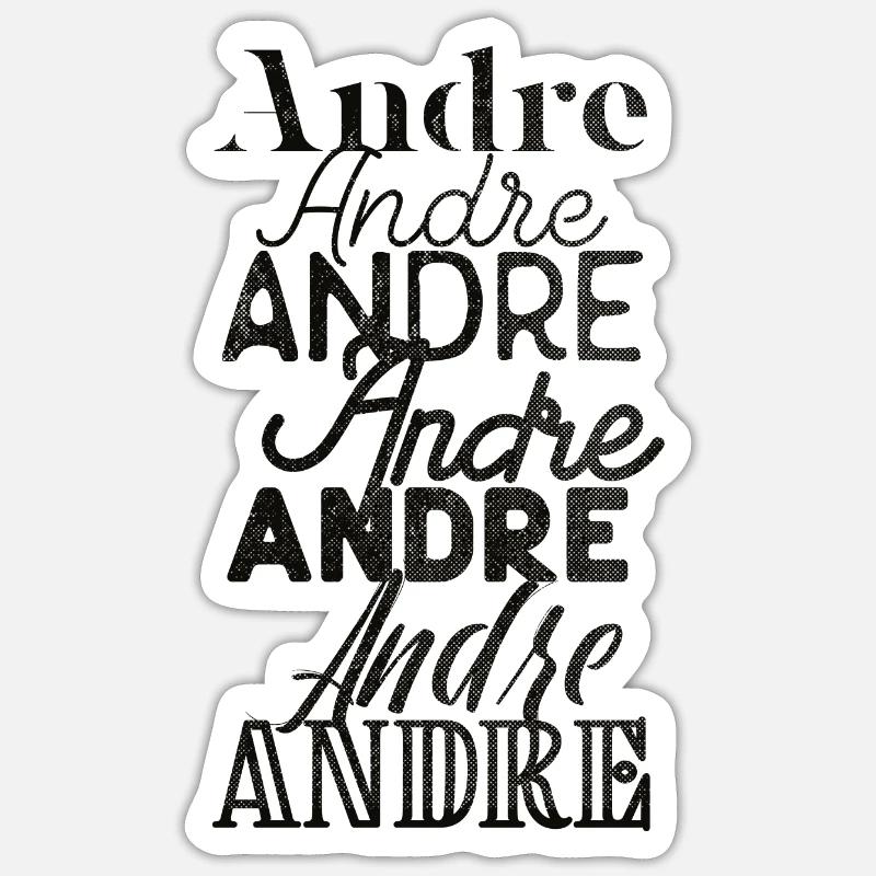 Andre - Sticker taille S (10 x 10 cm) - blanc mat