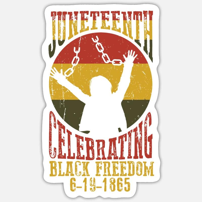 Juneteenth Black History Day Pride Geschenk Sticker Größe S (10 x 10 cm)