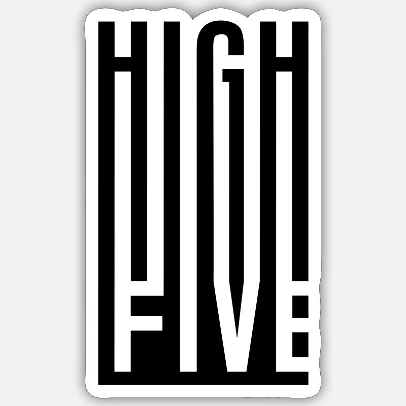 HIGH-FIVE. SCHLANKE HÄNDE. - Sticker Größe S (10 x 10 cm) - Mattweiß