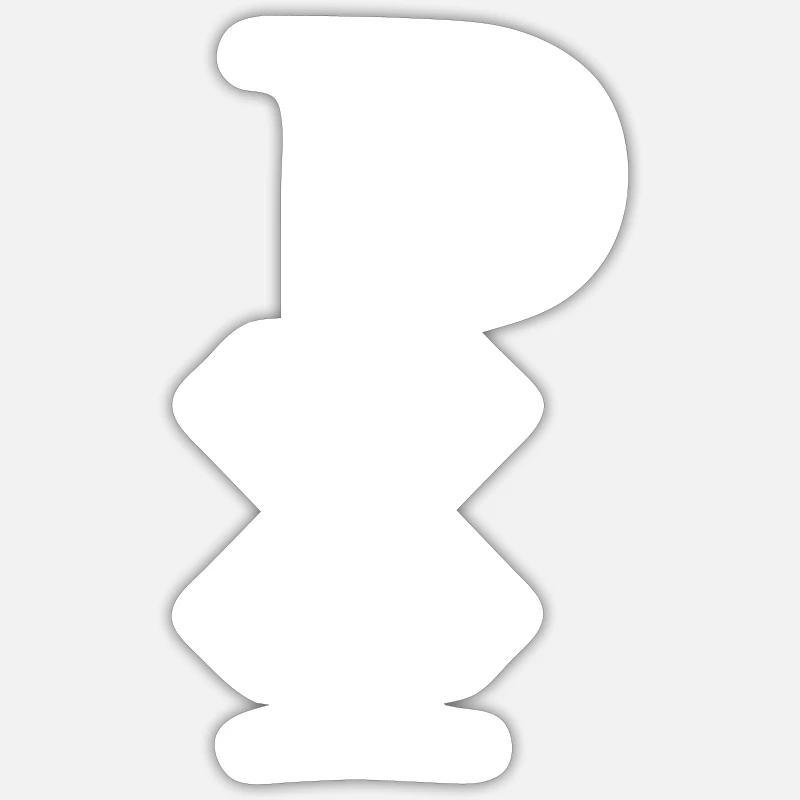 Auguste - Sticker taille S (10 x 10 cm) - blanc mat