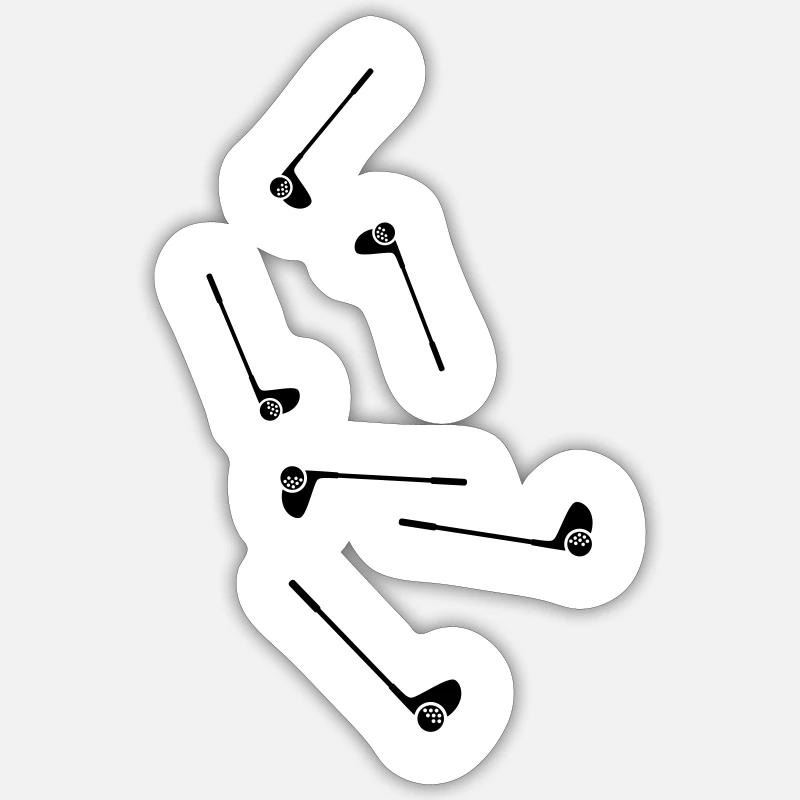 Golf symbol - Sticker size S (10 x 10 cm) - white matte