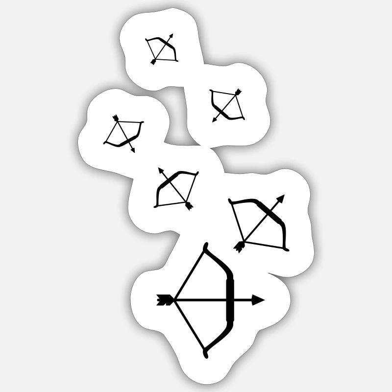 Arc et flèches Sticker taille S (10 x 10 cm)