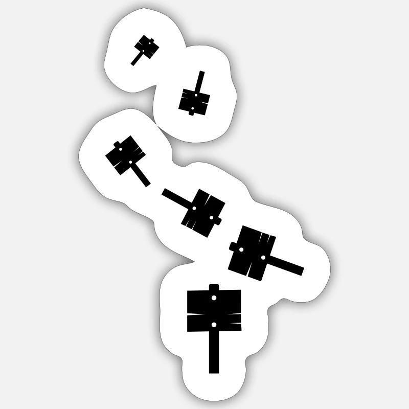 Signpost icon - Sticker size S (10 x 10 cm) - white matte