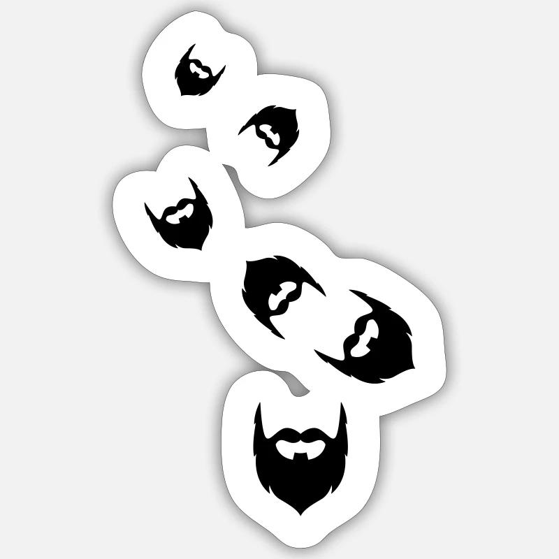 Beard symbol Sticker size S (10 x 10 cm)